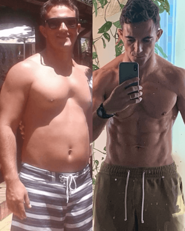 Homem vestindo camiseta que cai melhor no corpo